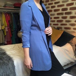 Stunning Long Blue Blazer